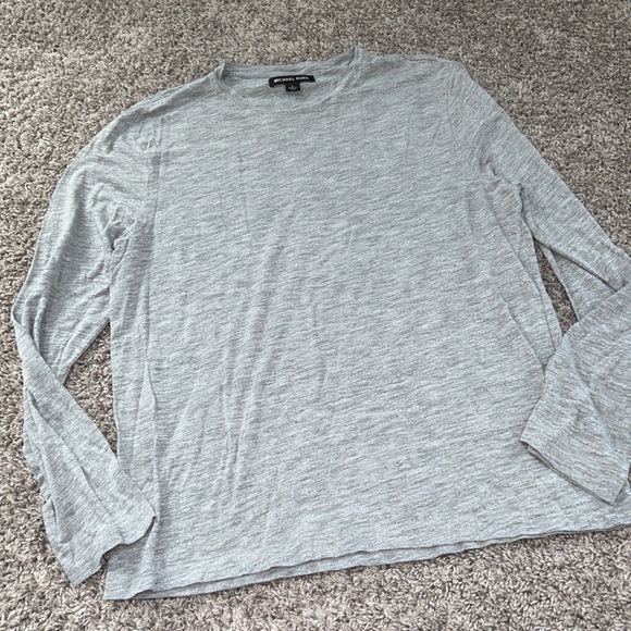Michael Kors size large gray long sleeve‎ embroidered MK men’s shirt - Picture 1 of 7
